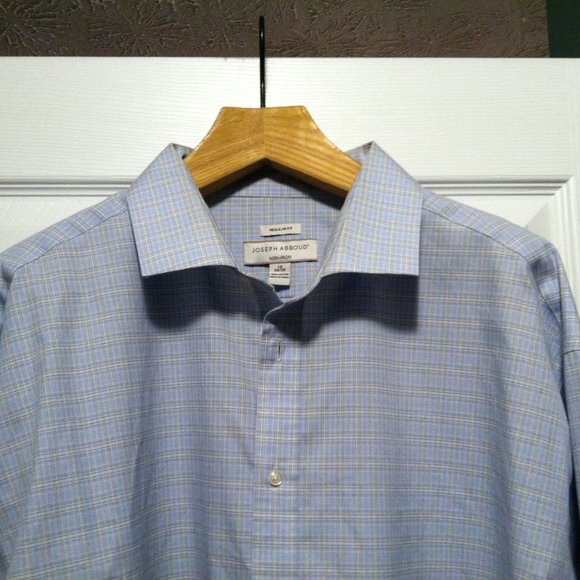 JOSEPH ABBOUD MEN'S BIG & TALL  PRE-OWNED 100%COTTON DRESS SHIRT SIZE: 19/34-35 - Picture 2 of 5